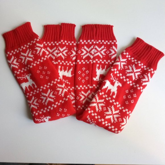 ❄️ Holiday Sale! ❄️  Cozy Over Knee Leggings, Red - Picture 4 of 6